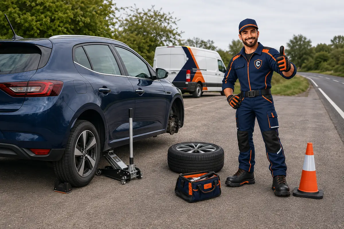 Roadside mobile tyre fitting